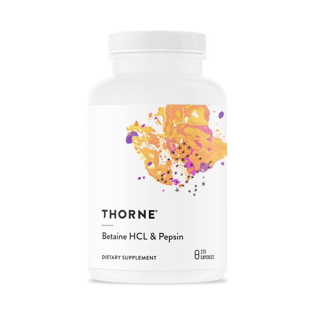 Thorne Betaine HCL & Pepsin 225 capsules