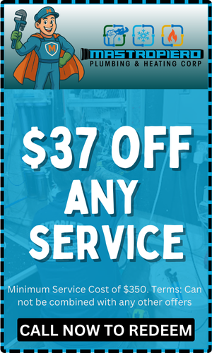 A coupon for a plumber that says $ 37 off any service