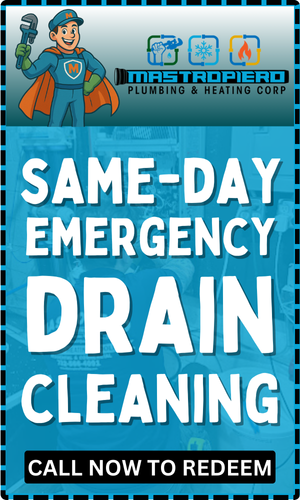 A poster that says same day emergency drain cleaning