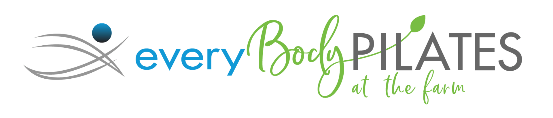 A logo for every body pilates at the farm