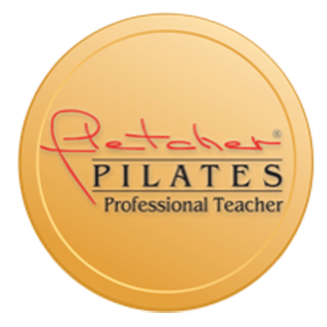 a gold coin that says Fletcher pilates professional teacher