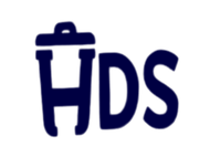 The word hds that is on a brown background