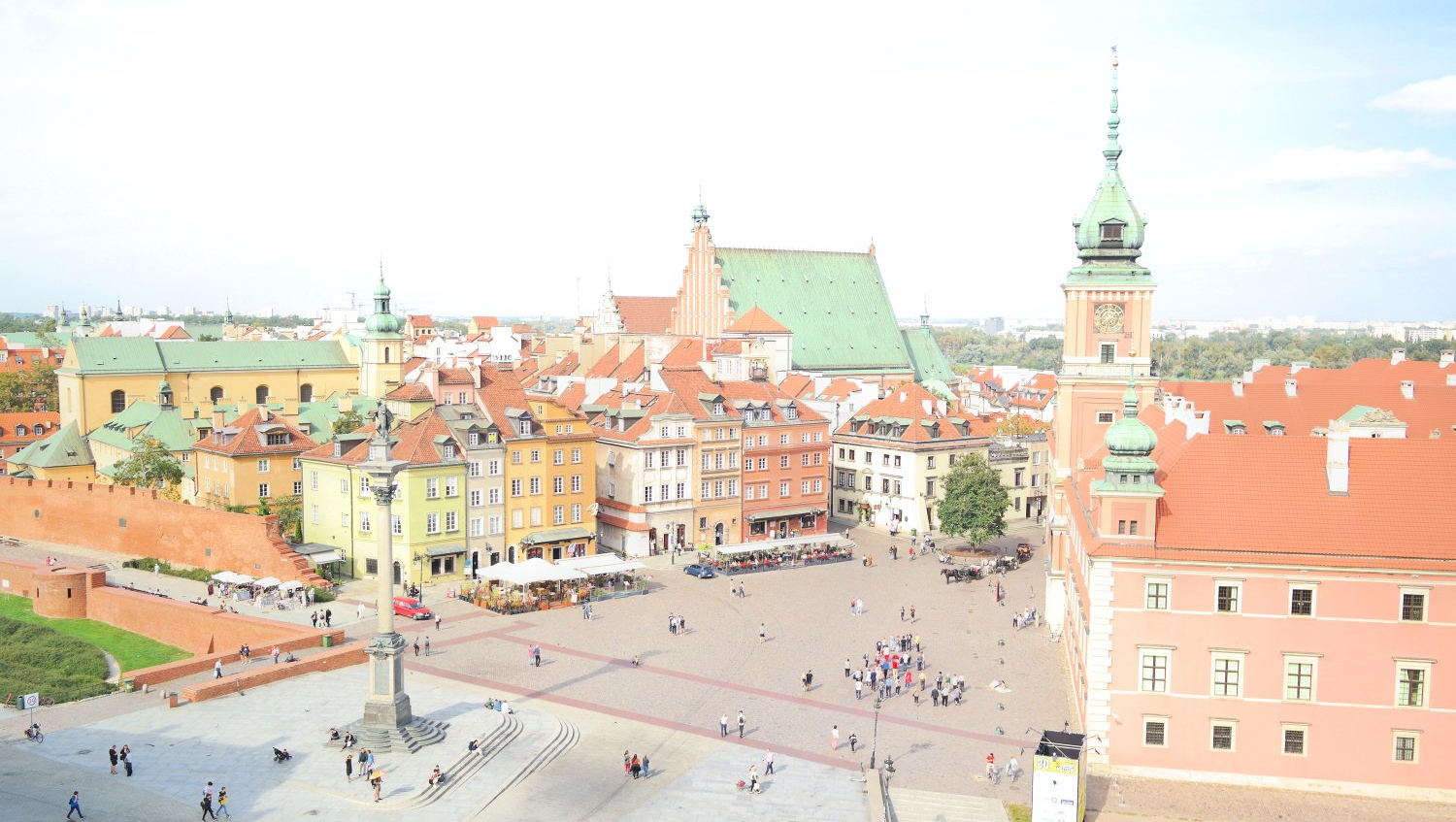 Altstadt Warschau. Aussicht. Königsschloss. Schlossplatz