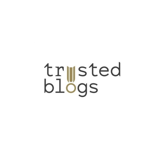 Das Logo für vertrauenswürdige Blogs steht auf weißem Hintergrund.