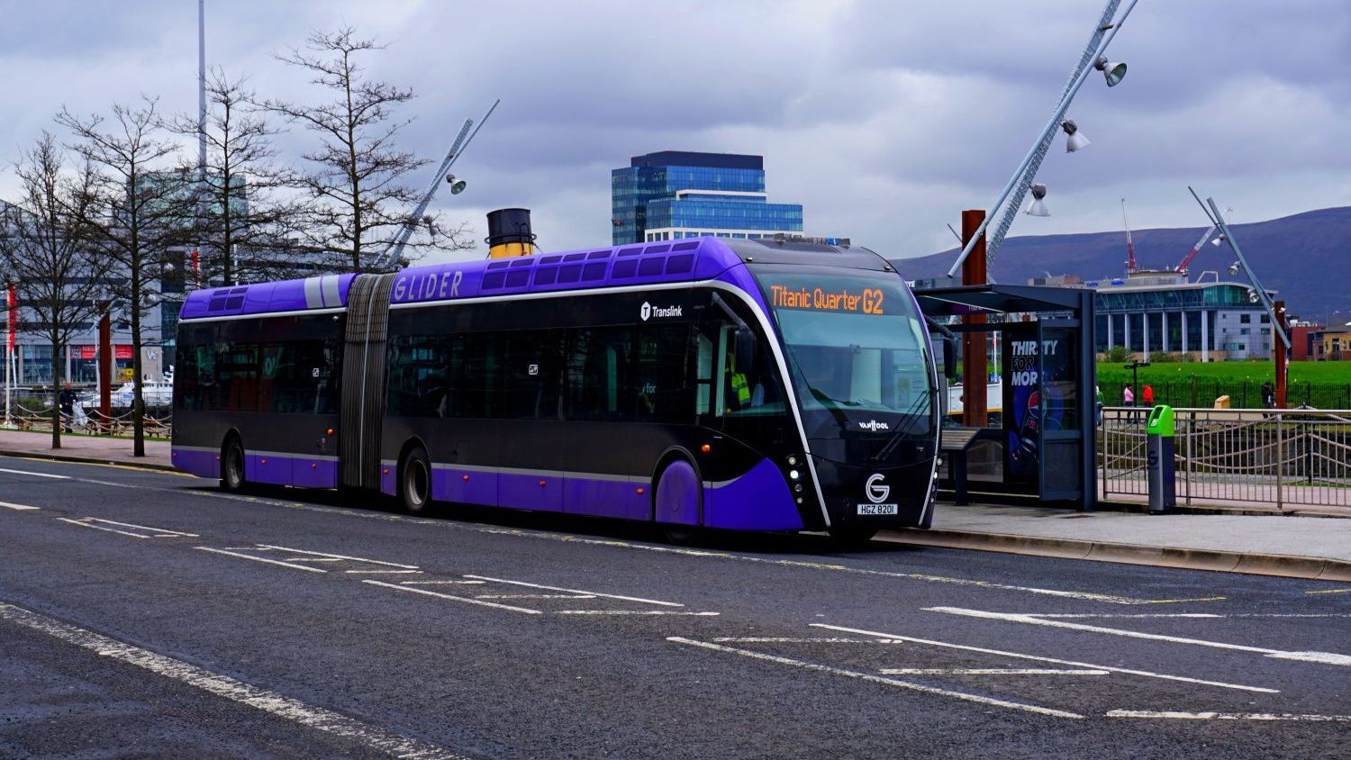 Glider Bus G2 Titanic Quarter in Belfast