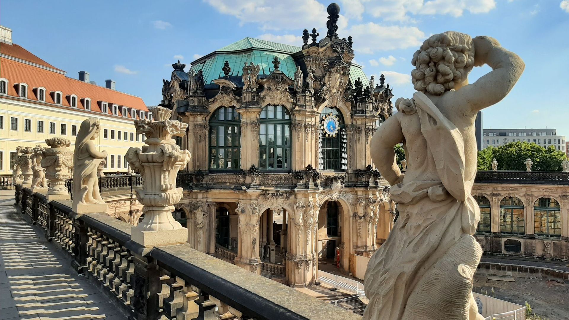 Der Zwinger in Dresden Aussicht vom Zwinger in Dresden