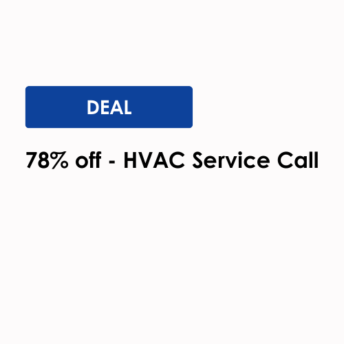 Blue button: DEAL. Text: 78% off - HVAC Service Call.