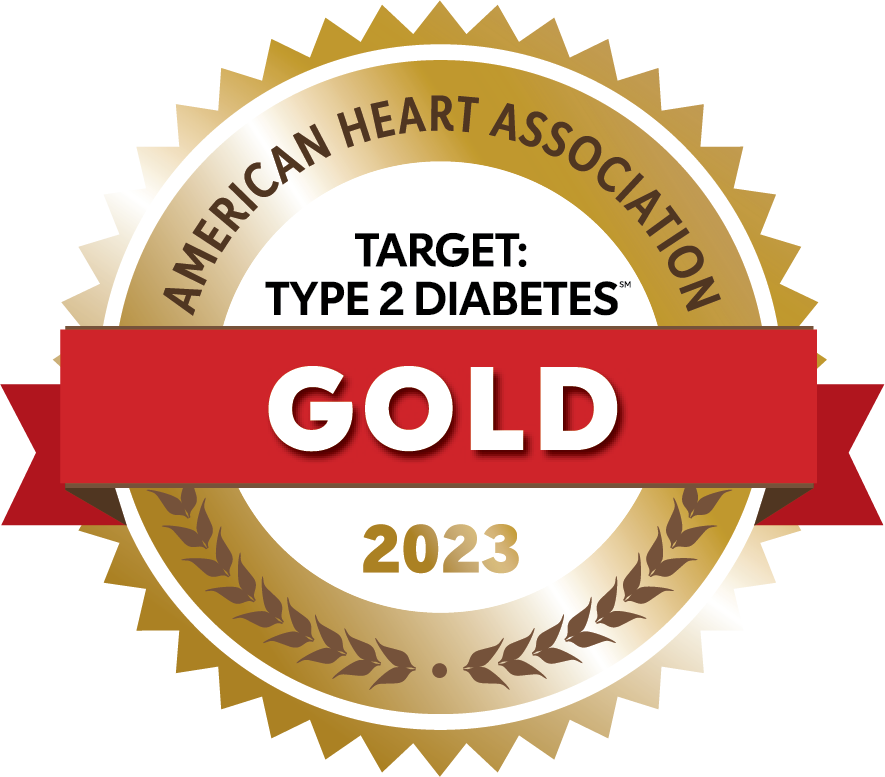 An american heart association gold badge for type 2 diabetes