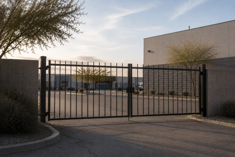 Driveway gate providing vehicle access at a San Angelo property