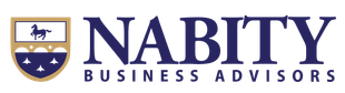 NABITY Business Advisors logo with navy shield and horse icon