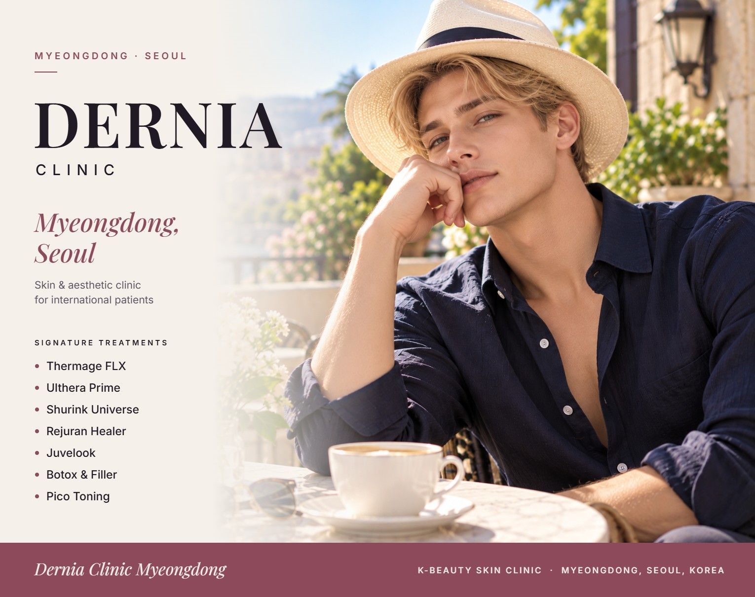 Dernia Clinic Myeongdong, Seoul - skin and aesthetic clinic offering Thermage FLX, Ulthera Prime, Rejuran and more