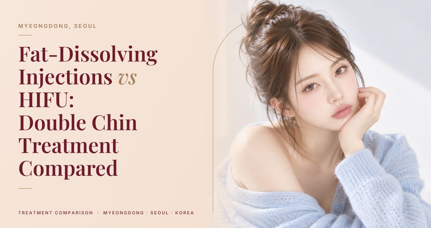 Fat-Dissolving Injections vs HIFU: Double Chin Treatment Compared — Myeongdong, Seoul