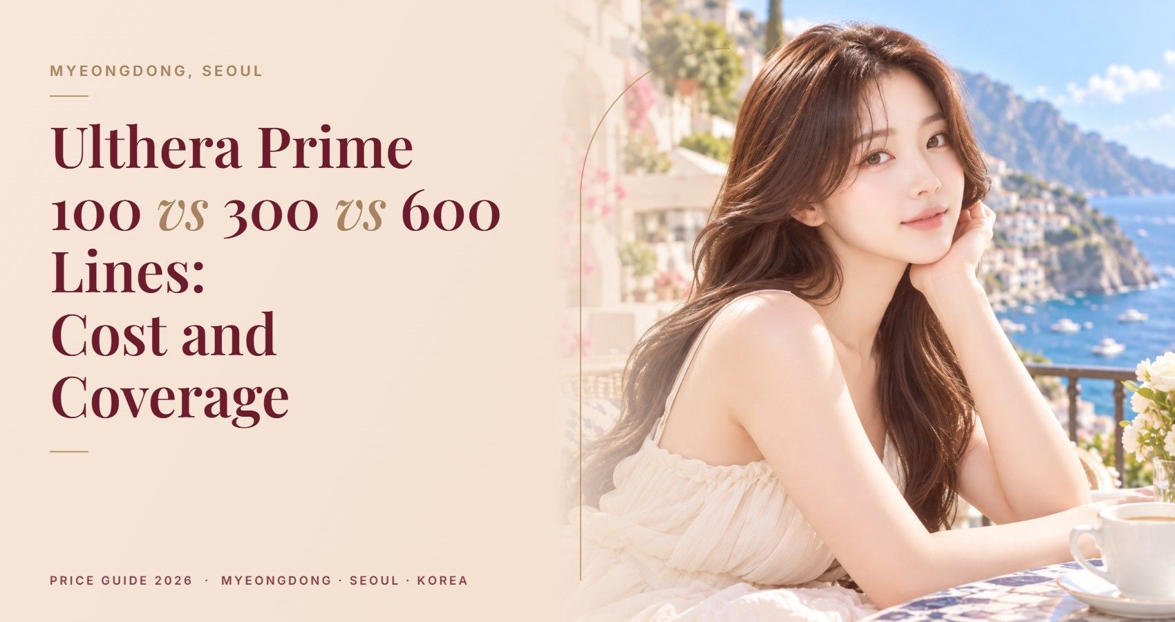 Ulthera Prime 100 vs 300 vs 600 Lines: Cost and Coverage — Myeongdong, Seoul