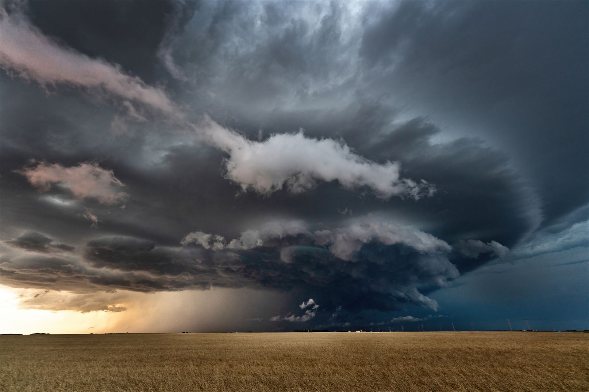 Stormy sky in open plain