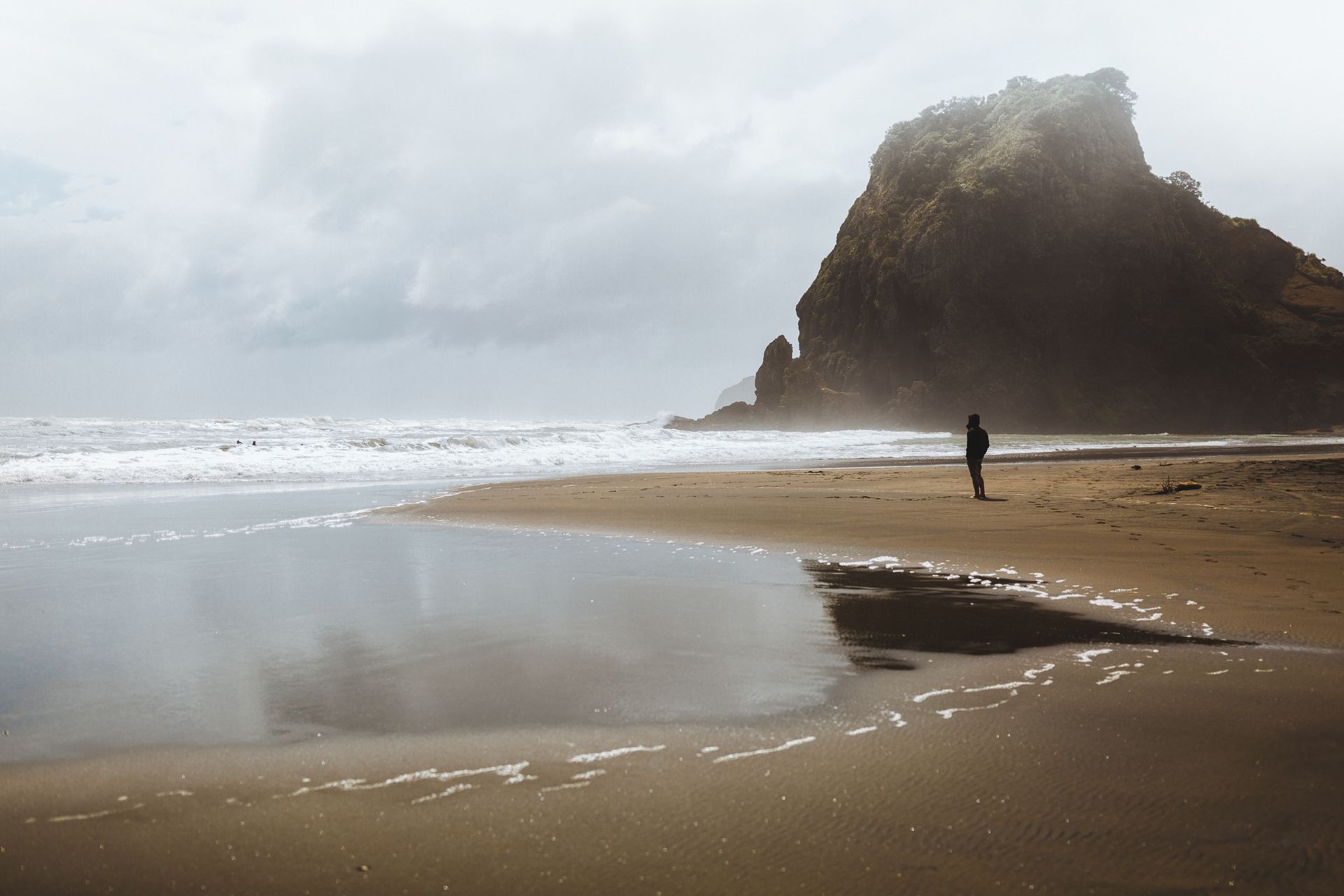 quiet moment of reflection in a natural environment