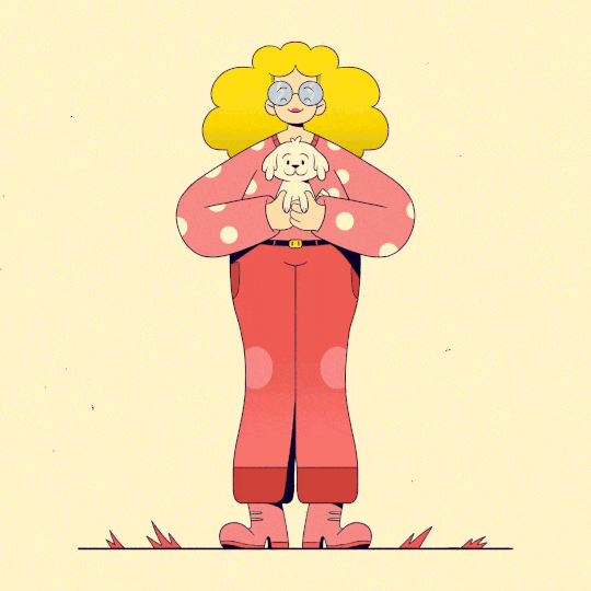 Animatie Vrouw met hondje