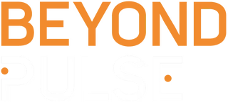 Orange “BEYOND.” text on a white background with small orange dots and lines