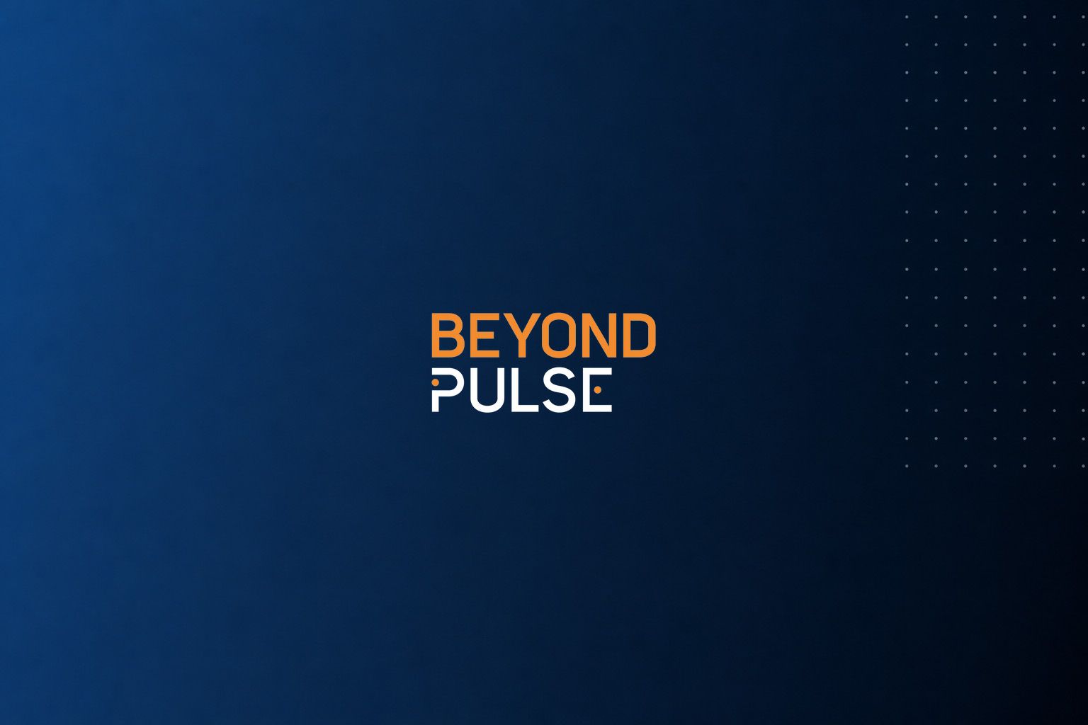 Beyond Pulse logo in orange and black with a stylized orange dot over the “I” in Pulse