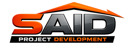 SAID Project Development logo in black, orange, and silver with a stylized roof shape above the text