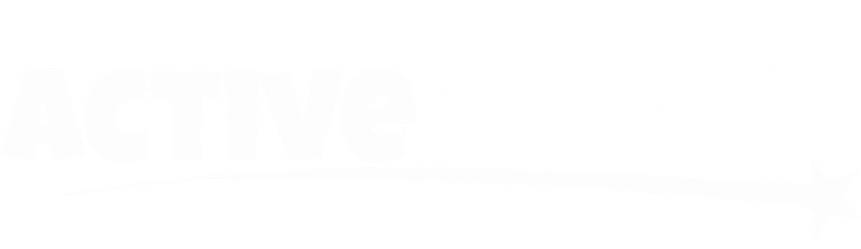 A blue and yellow logo for active stars