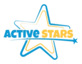 A blue and yellow logo for active stars