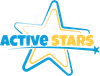 A blue and yellow logo for active stars