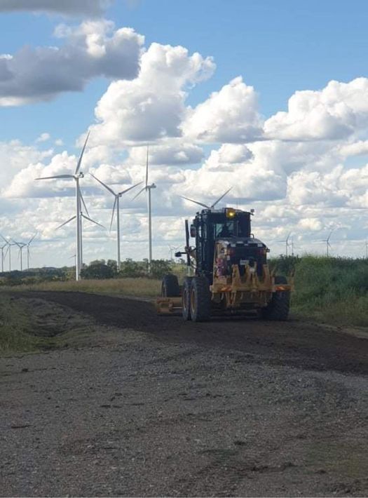 water truck and heavy machinery