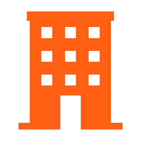 Two orange poles with white stripes on them on a white background.