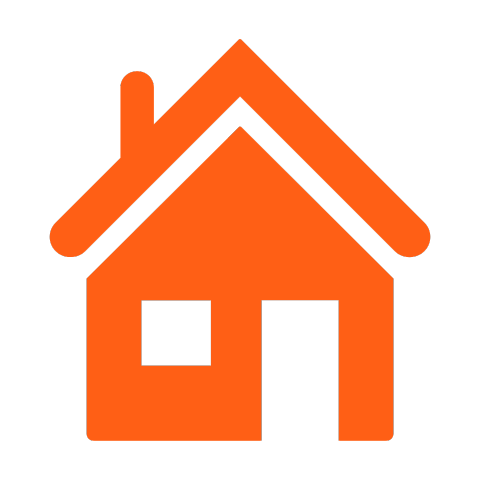 An orange shield with a check mark inside of it.
