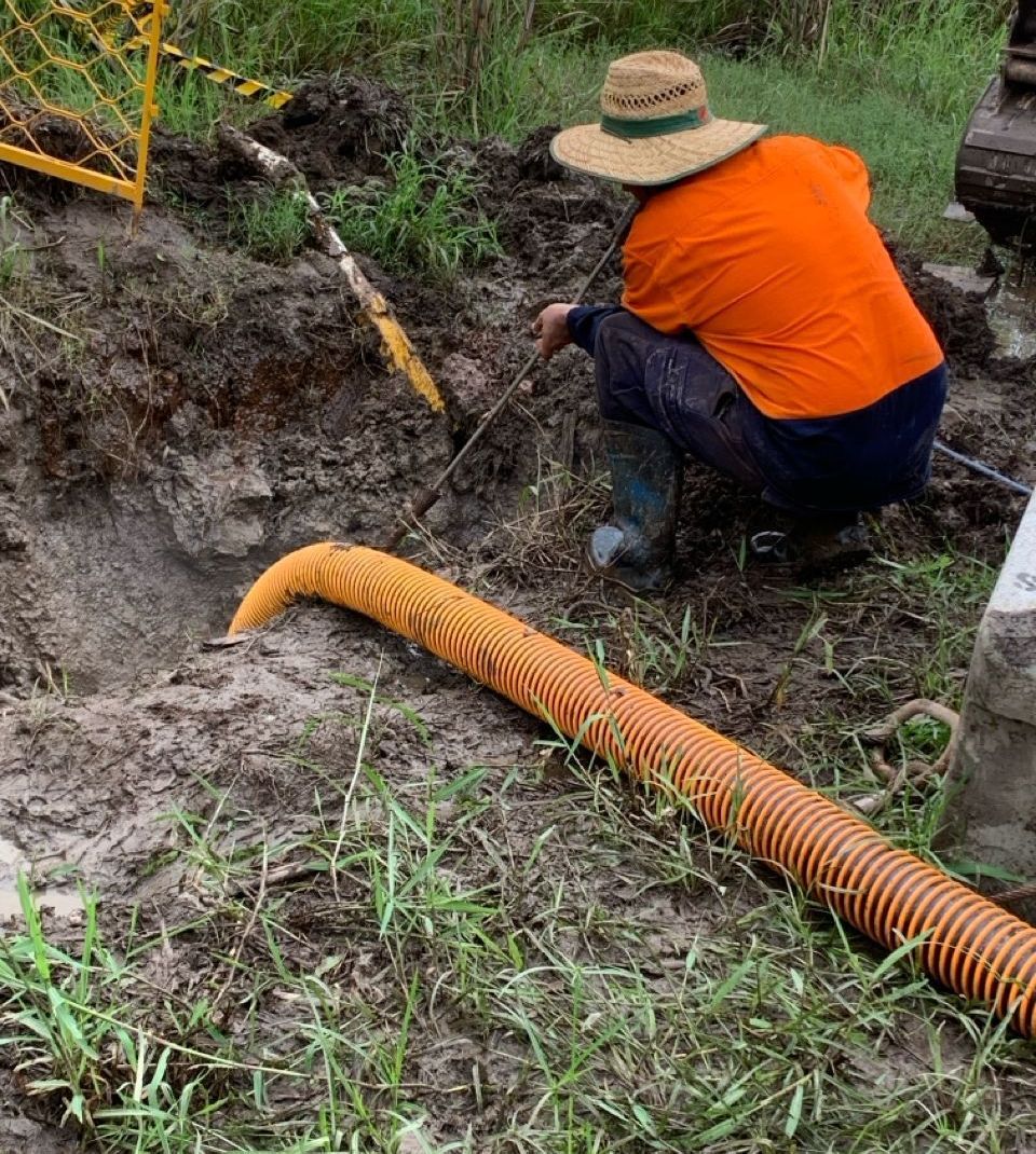 Worker With Full Safety Equipments Drilling — Mareeba, QLD — FNQ Cable Locators