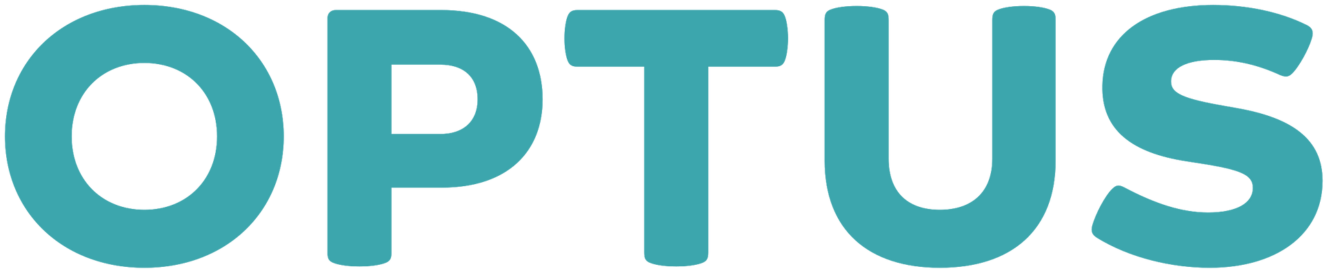 Optus logo in teal.