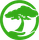 A hand is holding a tree in a circle.