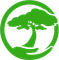A hand is holding a tree in a circle.
