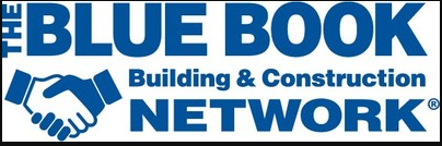 The blue book building and construction network logo