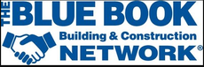 The blue book building and construction network logo