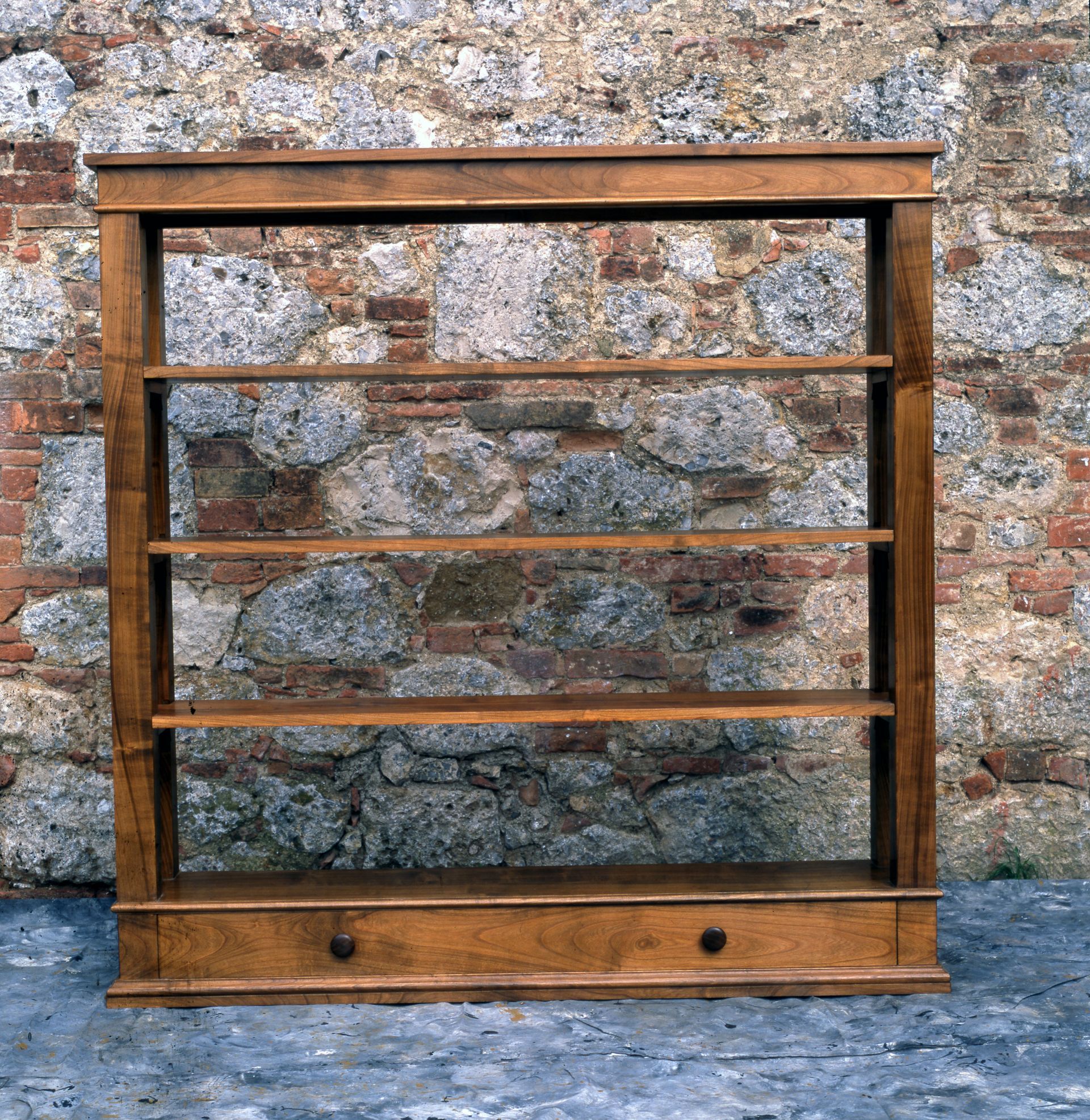 Handcrafted Italian Walnut Bookshelf