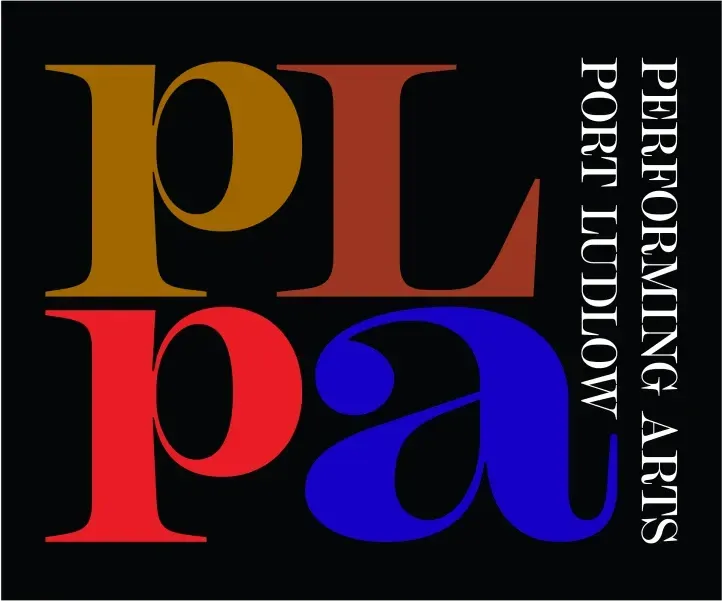 A logo for the port ludlow performing arts