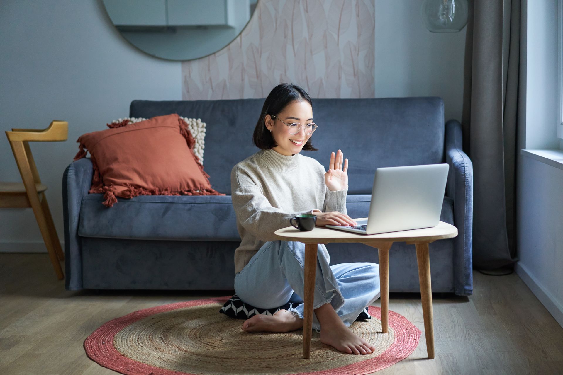 Young Woman Working Remote