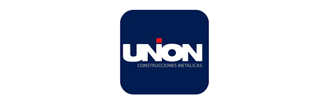 Un cuadrado azul con la palabra unión en él