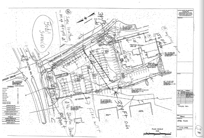 detailed sketch of building for sale