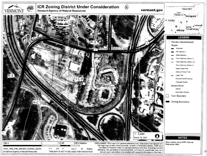 ICR zoning district under consideration