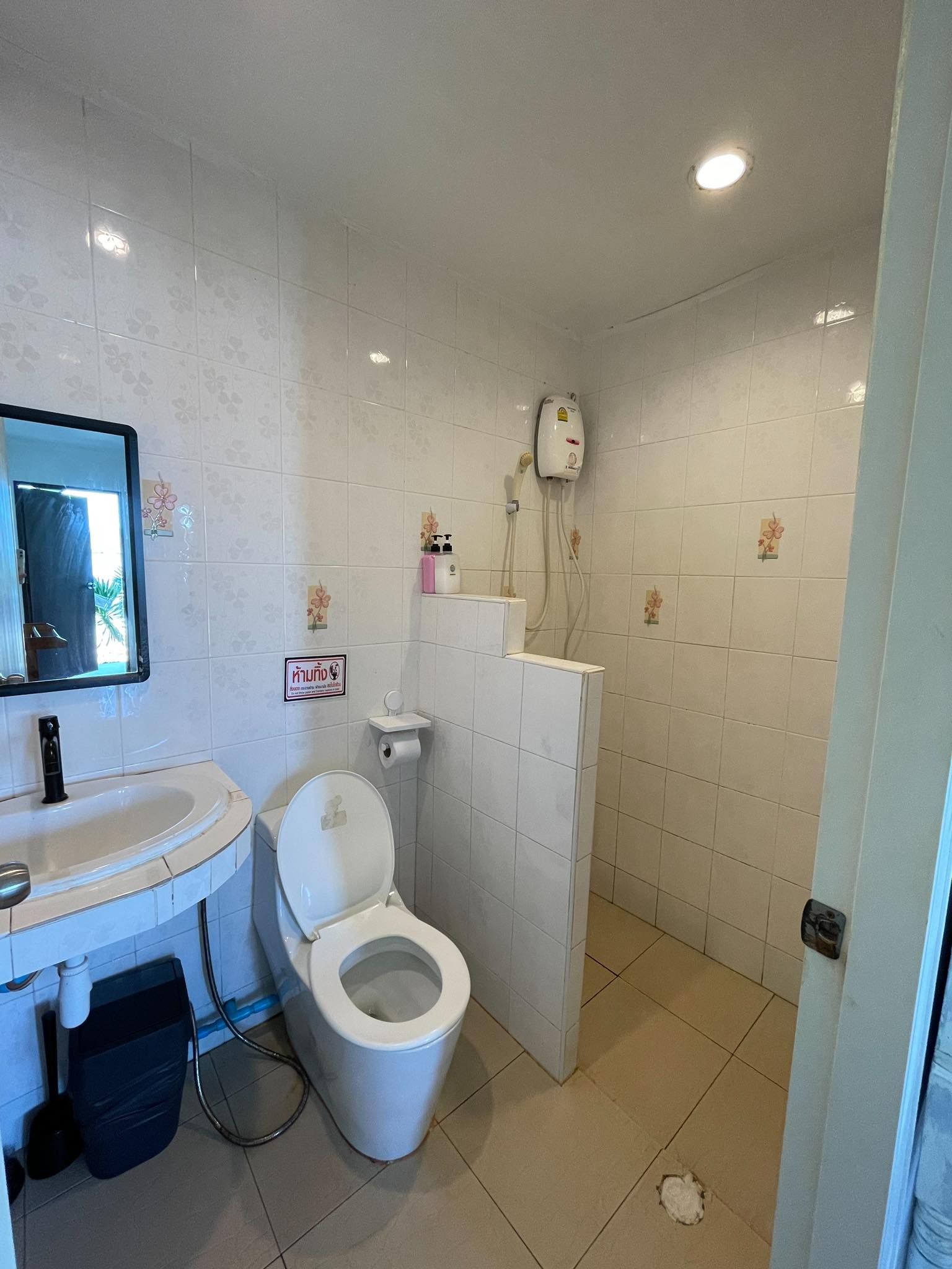 bathroom at garden room