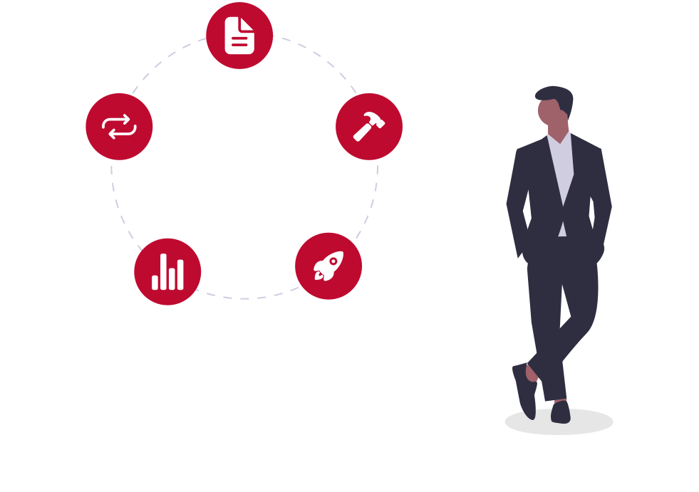 account management marketing icons