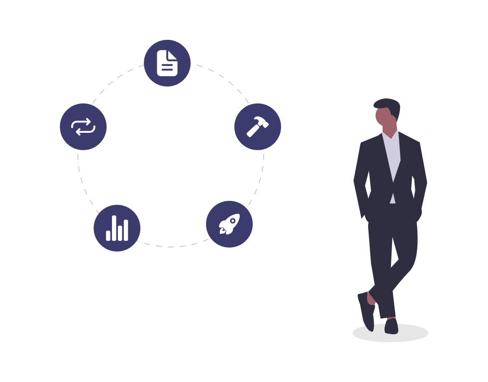 digital marketing company services icons