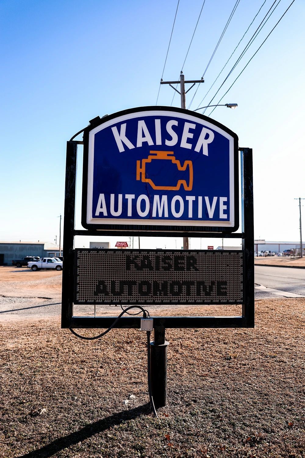 Sign of Kaiser Automotive in Stillwater, OK