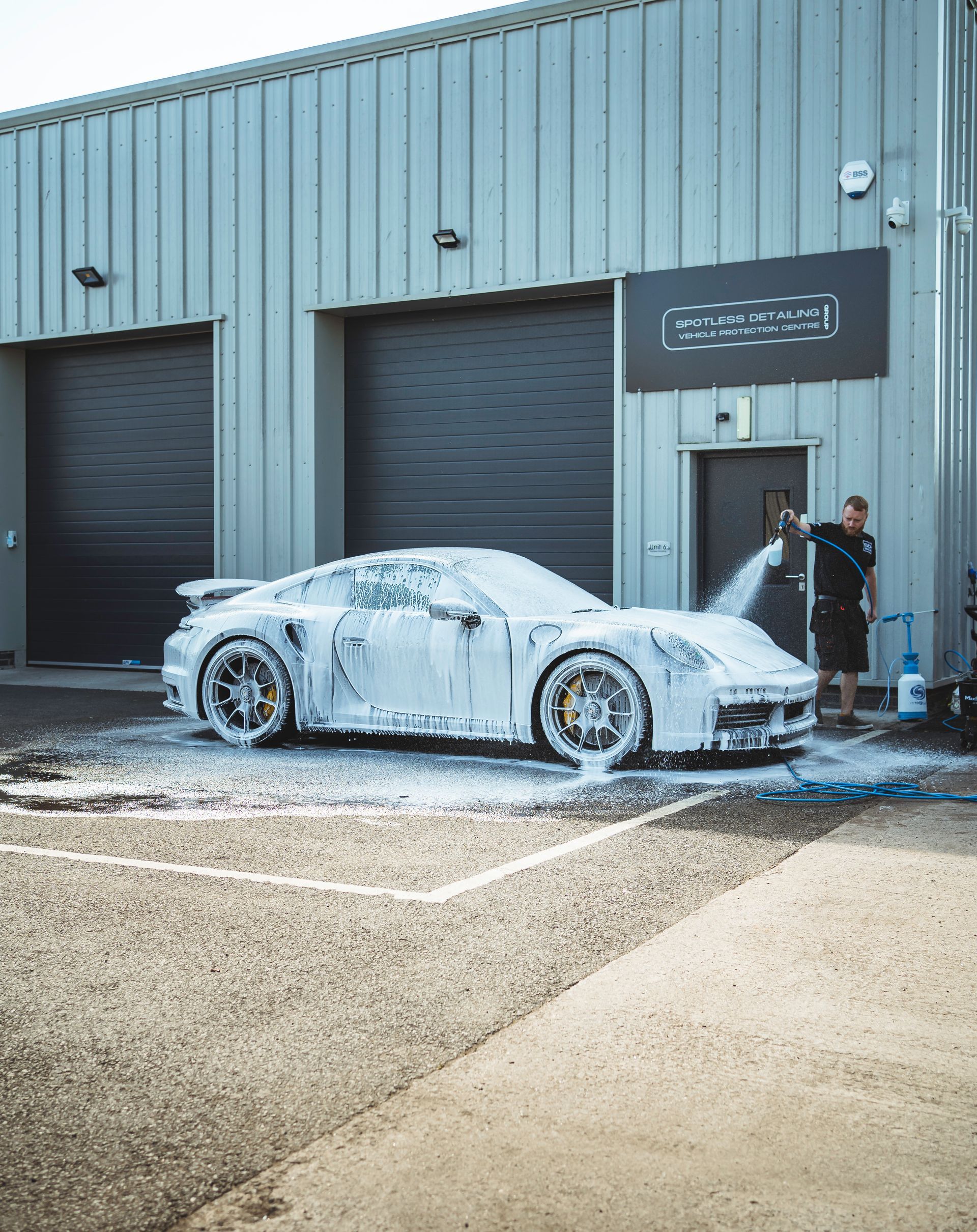porsche turbo Porsche turbo being washed by spotless detailing group perth