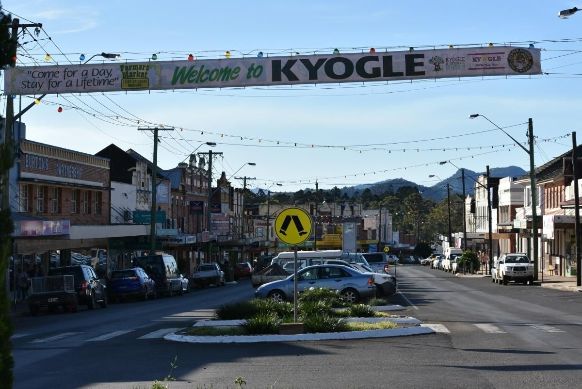 A Street with A Sign that Says Welcome to Kyogle — S & L Sand & Gravel in Kyogle, NSW
