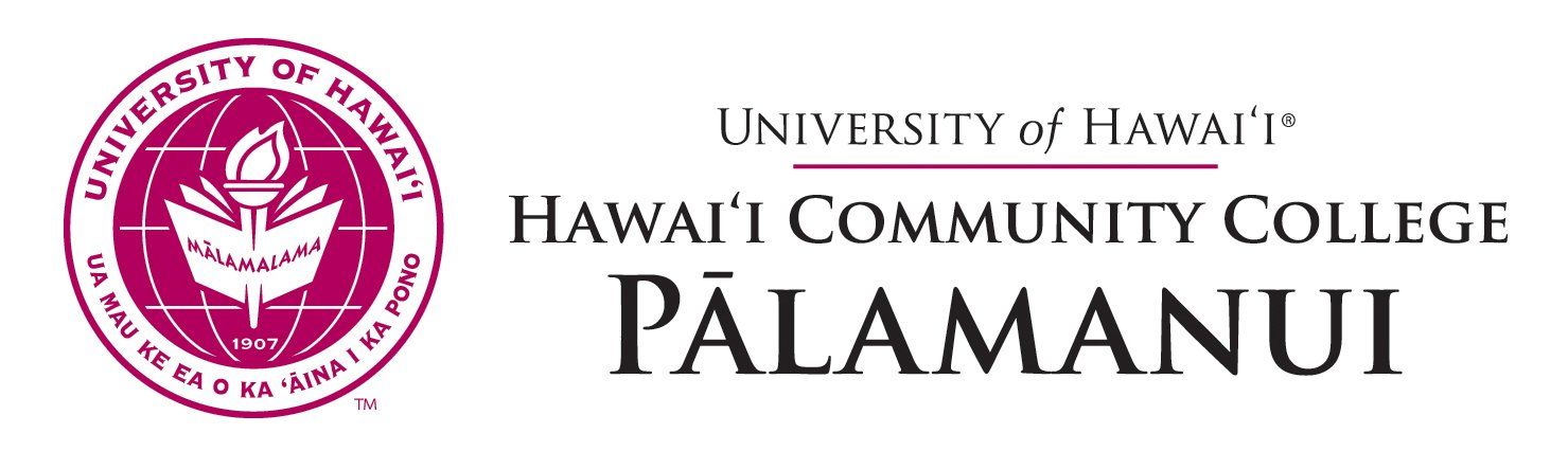 A logo for the university of hawaii hawaii community college palamanui
