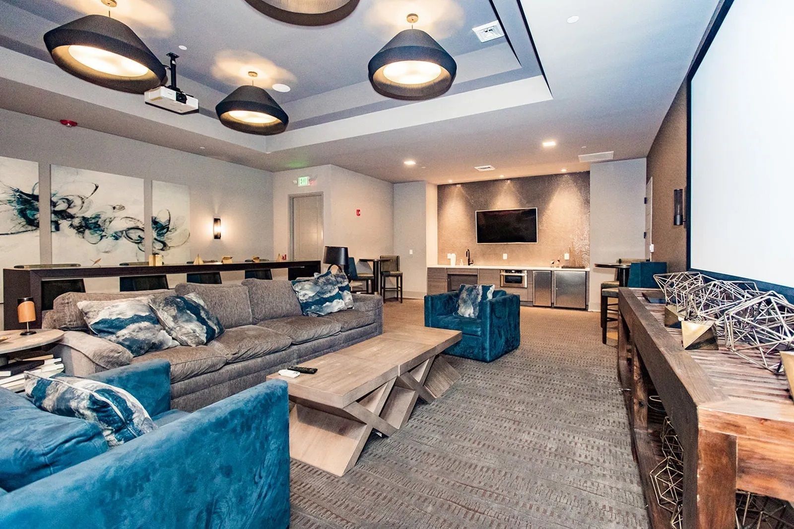 Movie theater seating at The Southerly.