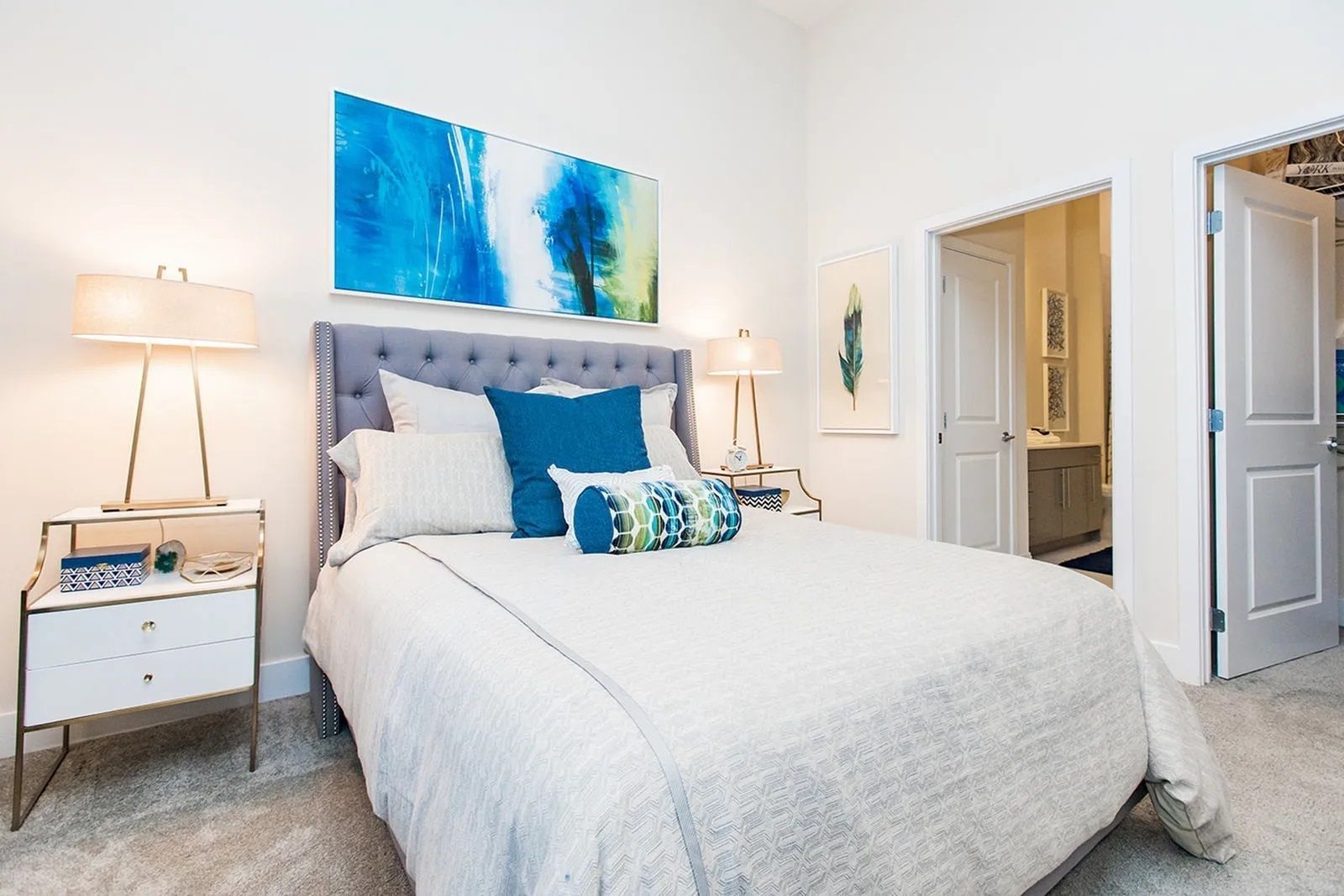 Carpeted bedroom at The Southerly.